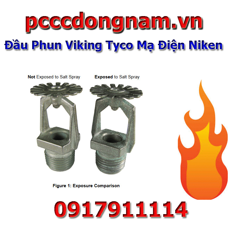 Đầu Phun Viking Tyco Mạ Điện Niken, Báo giá đầu Phun Sprinkler Viking Mới nhất 1/2020