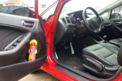 Where to put the car's fire extinguisher to avoid exploding