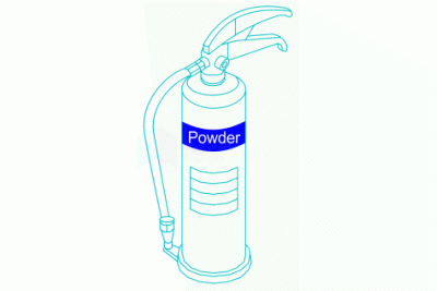 Powder fire extinguishers are not effective on any fire
