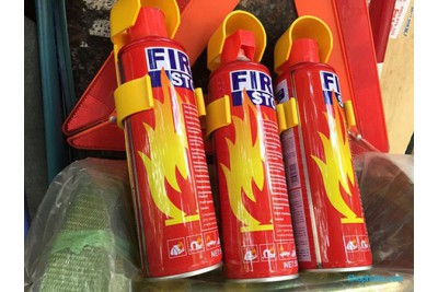 Car fire extinguishers can also explode