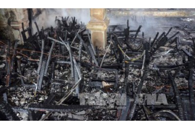 Big fire in Dien Bien province destroys Children's cultural house