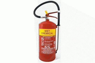 Chemical fire extinguisher, class F fire