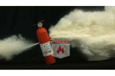 Instructions for safe installation of fire extinguishers