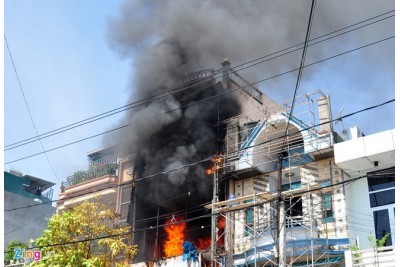 Fire in the family apartments