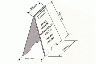 Specifications of banners and signs used in fire fighting
