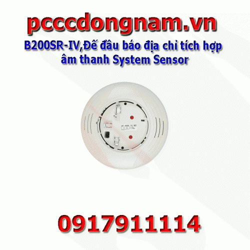 B200SR-IV, Đế đầu báo địa chỉ tích hợp âm thanh System Sensor