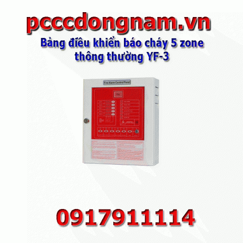 Conventional 5-zone fire alarm control panel YF-3