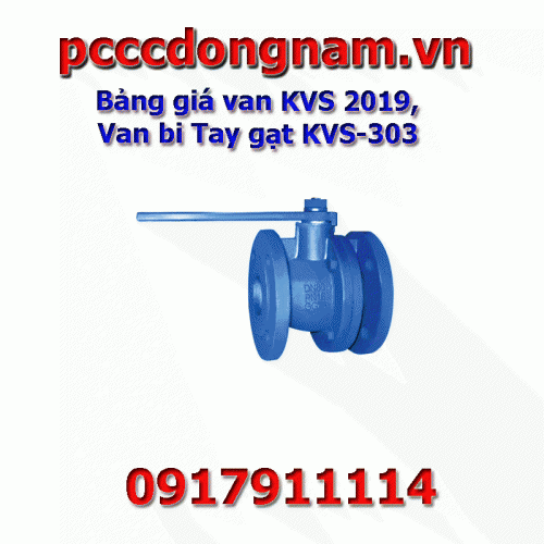 Price list of KVS valves 2019, KVS-303,Hand lever ball valve