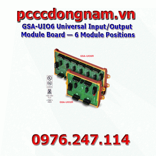GSA-UIO6 Universal Input Output Module Board — 6 Module Positions