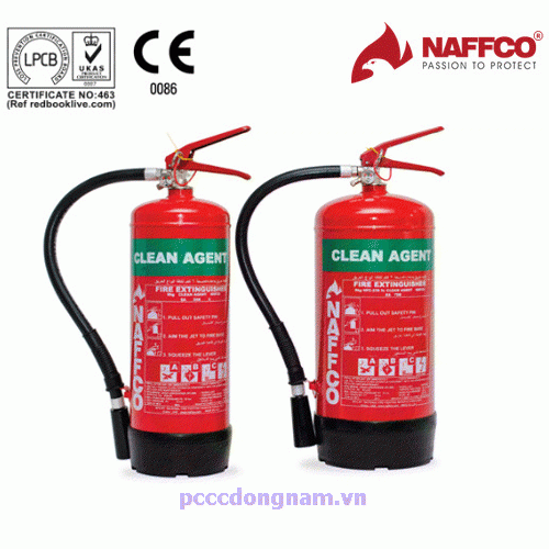 Bình Chữa Cháy Khí Sạch Naffco HFC-236fa 4kg 6kg 9kg 12kg