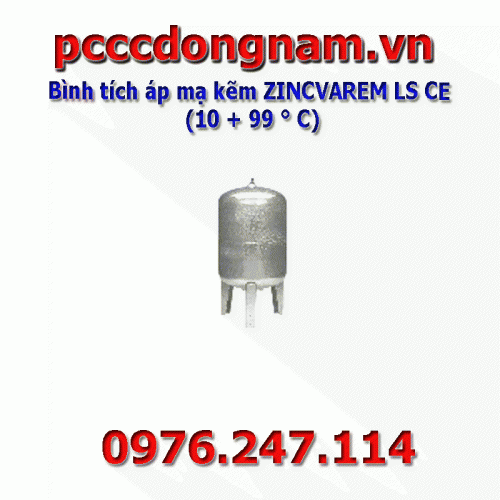 ZINCVARM LS CE plated accumulator (10 to 99 degrees Celsius)
