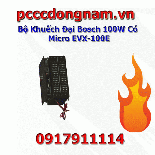 Bosch 100W Amplifier With Microphone EVX-100E, Acoustic Fire Alarm