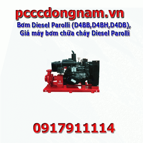 Bơm Diesel Parolli (D4BB,D4BH,D4DB), Giá máy bơm chữa cháy Diesel Parolli