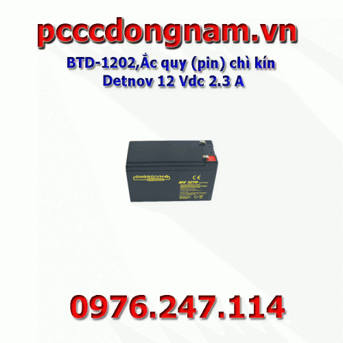 BTD-1202, Detnov sealed lead (battery) 12 Vdc 2.3 A