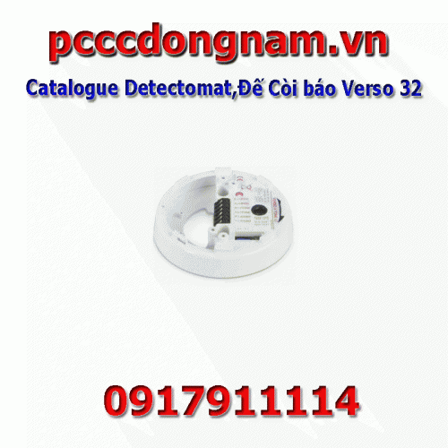 Catalogue Detectomat Đế Còi báo Verso 32