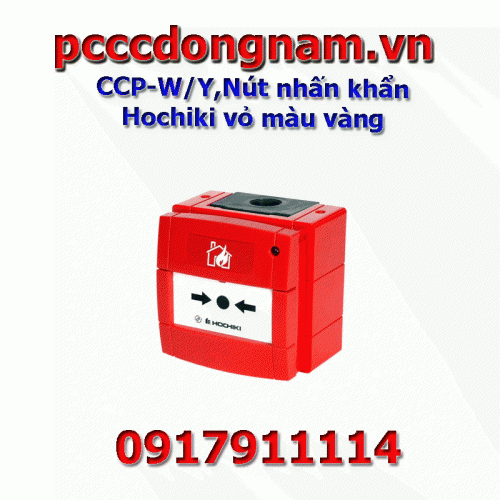 CCP-W/Y,Nút nhấn khẩn Hochiki vỏ màu vàng
