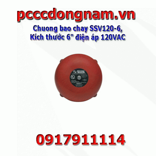 Chuong bao chay SSV120-6,Kích thước 6 in điện áp 120VAC