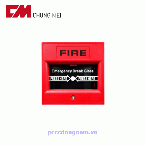 Nút nhấn khẩn báo cháy vuông Chungmei CM FP116