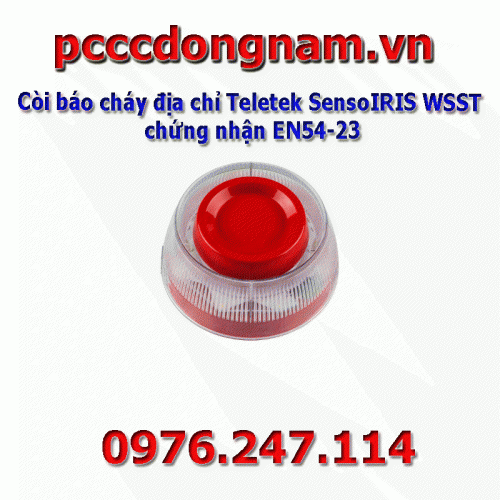 Còi báo cháy địa chỉ Teletek SensoIRIS WSST chứng nhận EN54-23