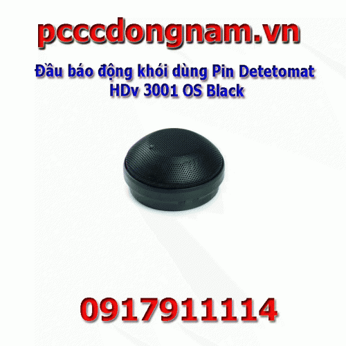 Đầu báo động khói dùng Pin Detetomat HDv 3001 OS Black