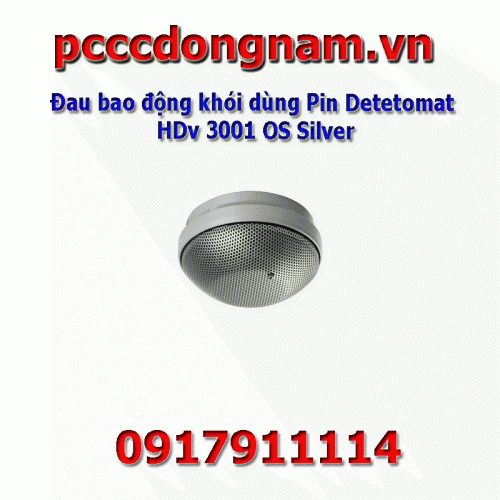 Đầu báo động khói dùng Pin Detetomat HDv 3001 OS Silver