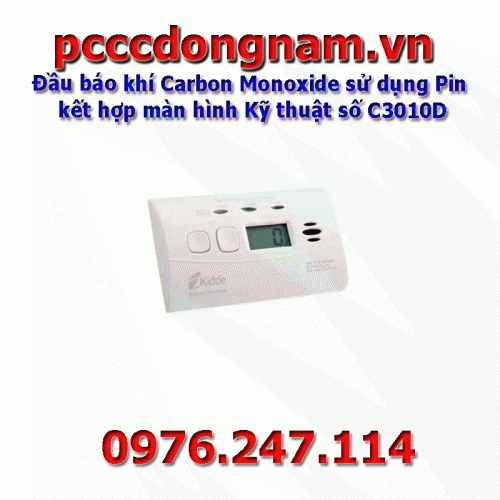 Đầu báo khí Carbon Monoxide sử dụng Pin C3010D