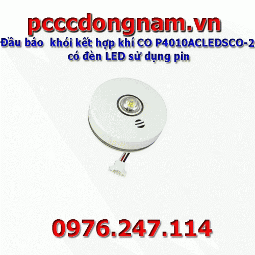 Đầu báo  khói kết hợp khí CO P4010ACLEDSCO-2 có đèn LED sử dụng pin