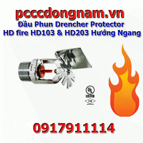 Drencher Protector HD fire HD103 and HD203 Nozzles Horizontal