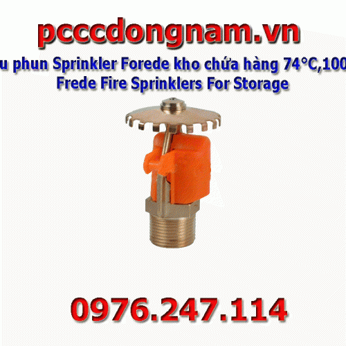 Đầu phun Sprinkler Forede kho chứa hàng 74 và 100 độ C