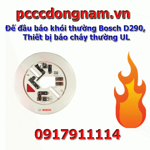 Bosch D290 Conventional Smoke Detector Base, UL Conventional Fire Detector