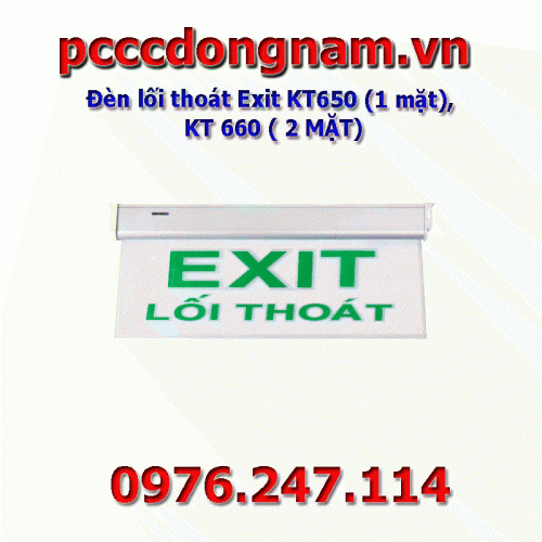 Đèn lối thoát Exit KT650 (1 mặt), KT 660 ( 2 MẶT)