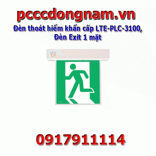 LTE-PLC-3100 Emergency Exit Light, Single Sided Exit Light