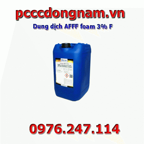 AFFF foam solution 3 percent F