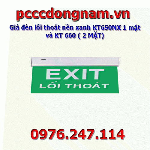 Green background exit light price KT650NX 1 side and KT 660 (2 EYES)