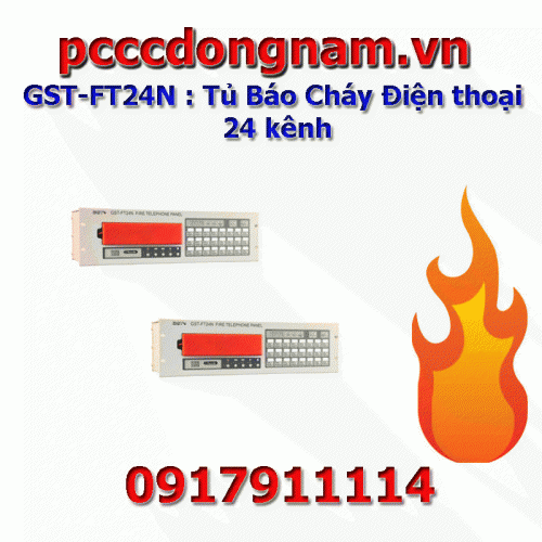 GST-FT24N ,Tủ Báo Cháy Điện thoại 24 kênh