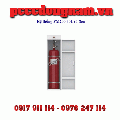 40L Single Cabinet FM200 Gas System For Fire Fighting