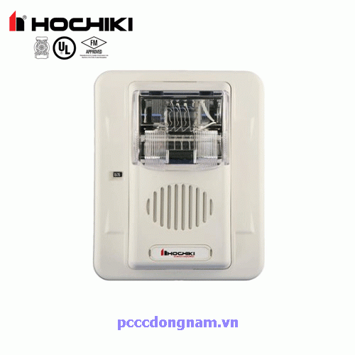 HEC24-1575WW,Còi đèn kết hợp gắn tường hochiki 24VDC 15 75CD