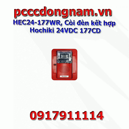 HEC24-177WR, Còi đèn kết hợp Hochiki 24VDC 177CD