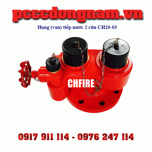 CHFIRE 2 way breeching inlet valve for dry riser CH20-04