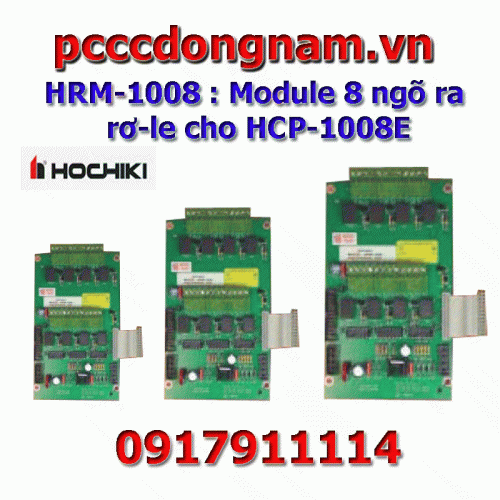 HRM-1008, 8-output relay module for HCP-1008E