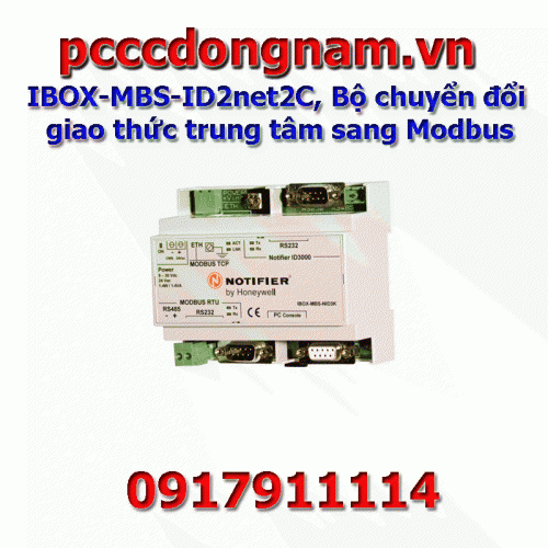 IBOX-MBS-ID2net2C, Bộ chuyển đổi giao thức trung tâm sang Modbus