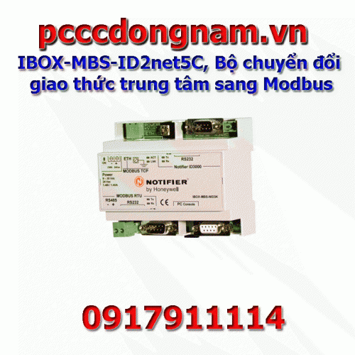 IBOX-MBS-ID2net5C, Bộ chuyển đổi giao thức trung tâm sang Modbus