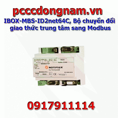 IBOX-MBS-ID2net64C, Bộ chuyển đổi giao thức trung tâm sang Modbus