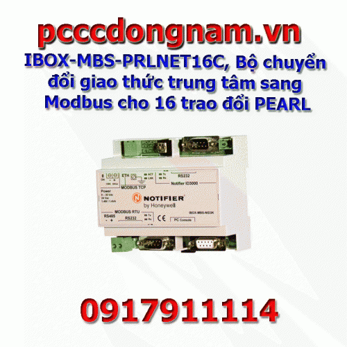 IBOX-MBS-PRLNET16C, Bộ chuyển đổi giao thức trung tâm sang Modbus cho 16 trao đổi PEARL