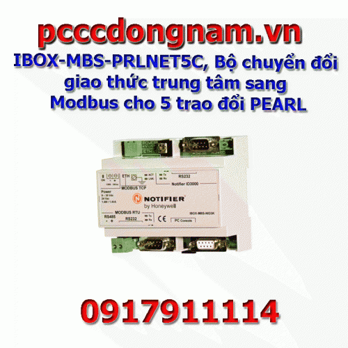 IBOX-MBS-PRLNET5C, Bộ chuyển đổi giao thức trung tâm sang Modbus cho 5 trao đổi PEARL