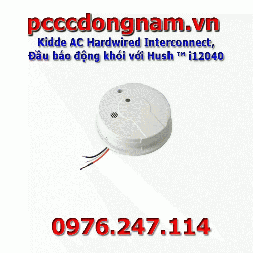 Kidde AC Hardwired Interconnect,Đầu báo động khói với Hush i12040
