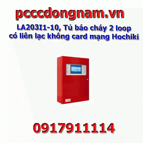LA203I1-10, 2 loop fire alarm cabinet with communication without network card Hochiki