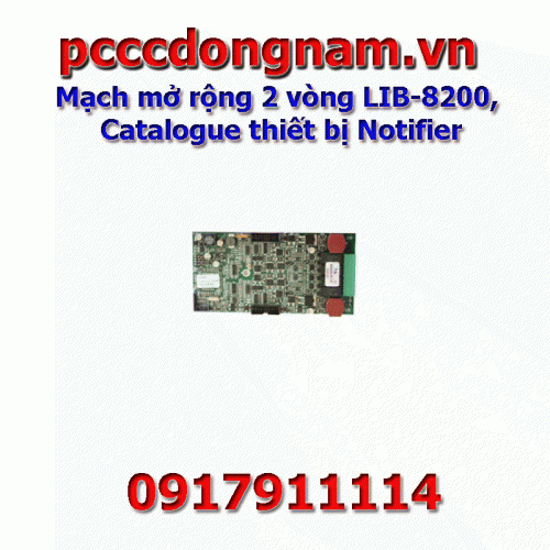 LIB-8200 2-ring expansion circuit, Notifier equipment catalog