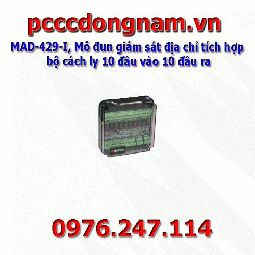 MAD-429-I, 10-input 10-output Isolator Integrated Address Monitoring Module