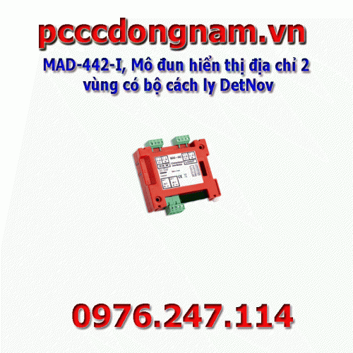 MAD-442-I, 2-zone address display module with DetNov isolator